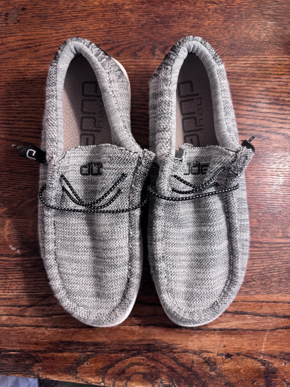 Hey Dude Grey Boat Shoes
